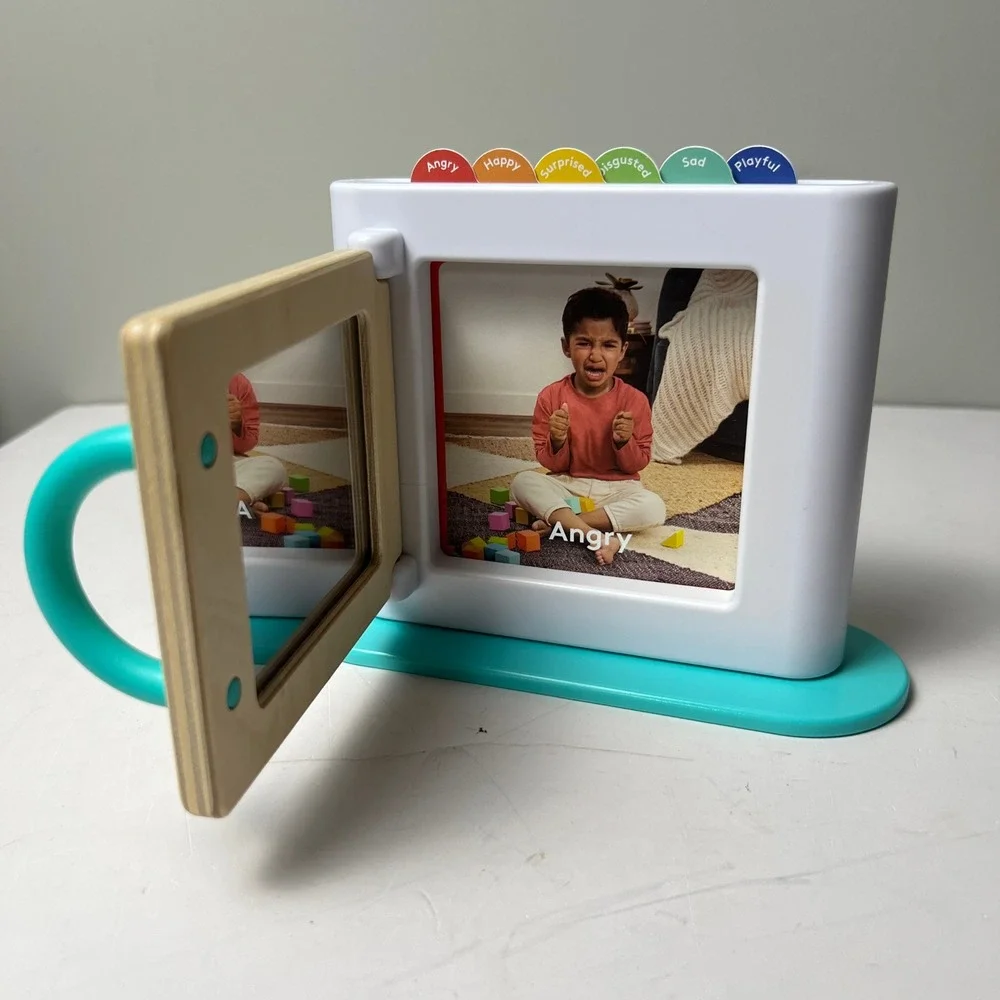 Lovevery My First Feelings Mirror Toddler OS Teal Educational Montessori Toy